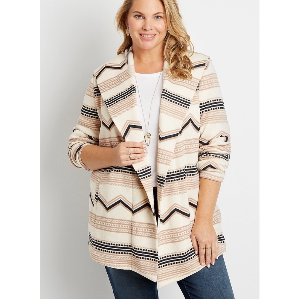 Maurices Plus Size Open Front Hooded Coatigan